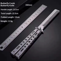 Butterfly Comb Trainer – Stainless Steel Folding Butterfly Knife Style Comb